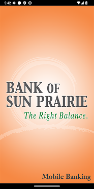 Mobile screen of Bank of Sun Prairie Mobile App
