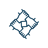 icon of hands holding wrists in a circle